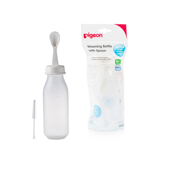 Pigeon Weaning Bottle with Spoon – 240ml