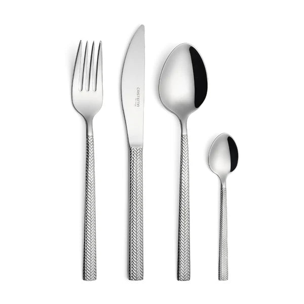 Cristema Dakar 130-Piece Cutlery Set with Wood Cube Box