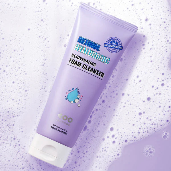 Dearboo Rejuvenating Retinol & Hyaluronic Night Foam Cleanser