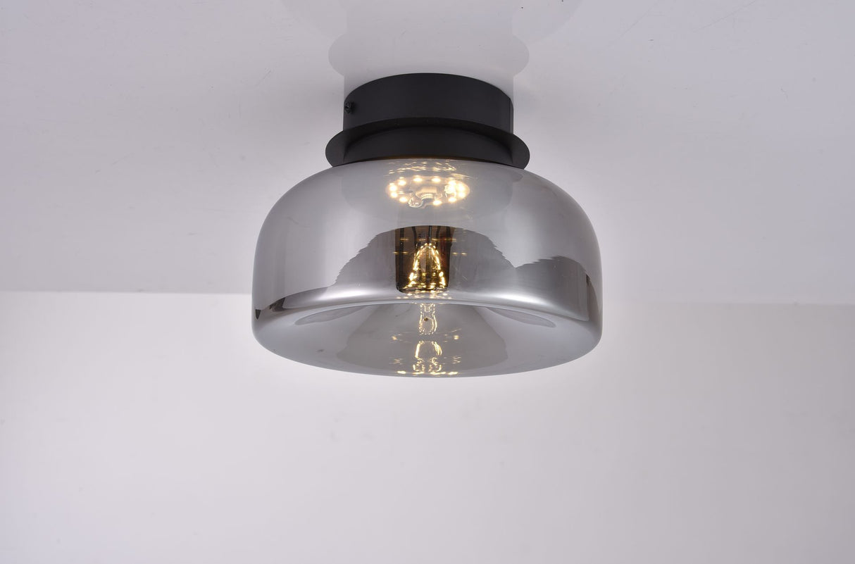 Ceiling lamp-SM2332C3-D540 × H 310-Black+Smoke Grey-Aluminum+ Glass