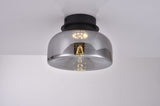 Ceiling lamp-SM2332C3-D540 × H 310-Black+Smoke Grey-Aluminum+ Glass