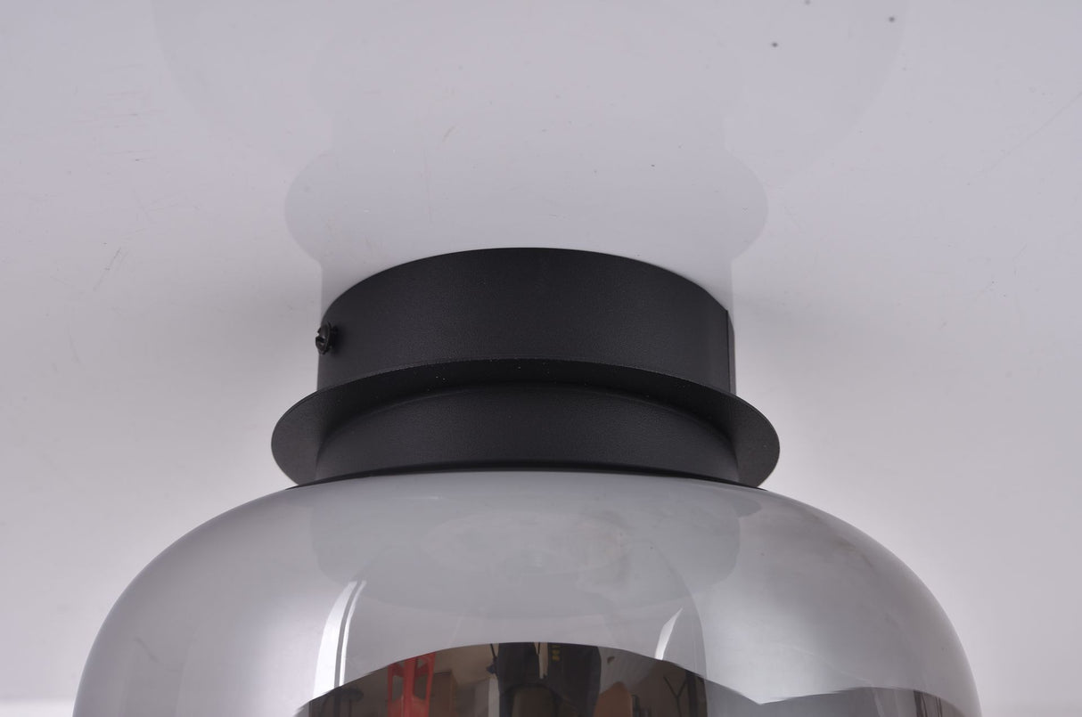 Ceiling lamp-SM2332C3-D540 × H 310-Black+Smoke Grey-Aluminum+ Glass