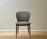 كرسي طعام رمادي داكن