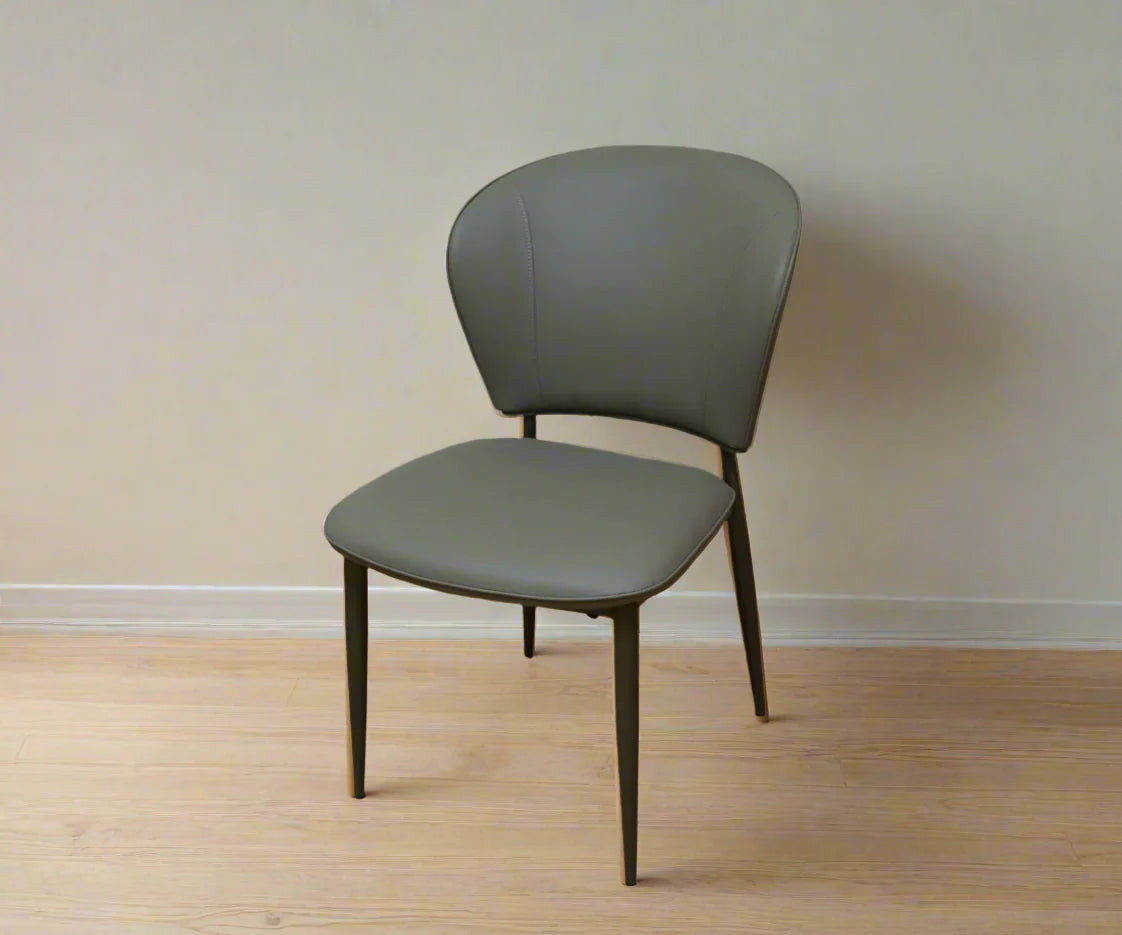 كرسي طعام رمادي داكن