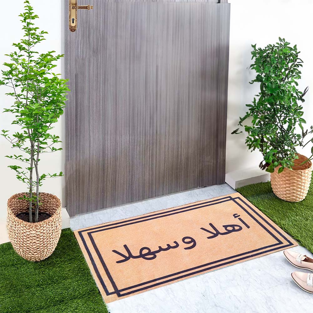 Welcoming Doormat With Pvc Back