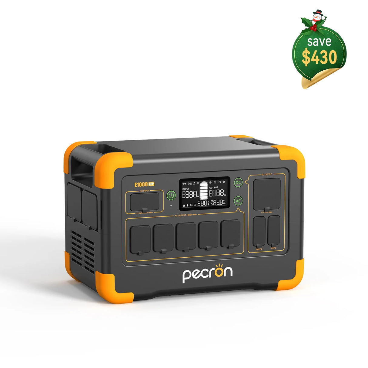 محطة طاقة محمولة PECRON E1000LFP بقدرة 1800 واط وسعة 1024 واط/ساعة