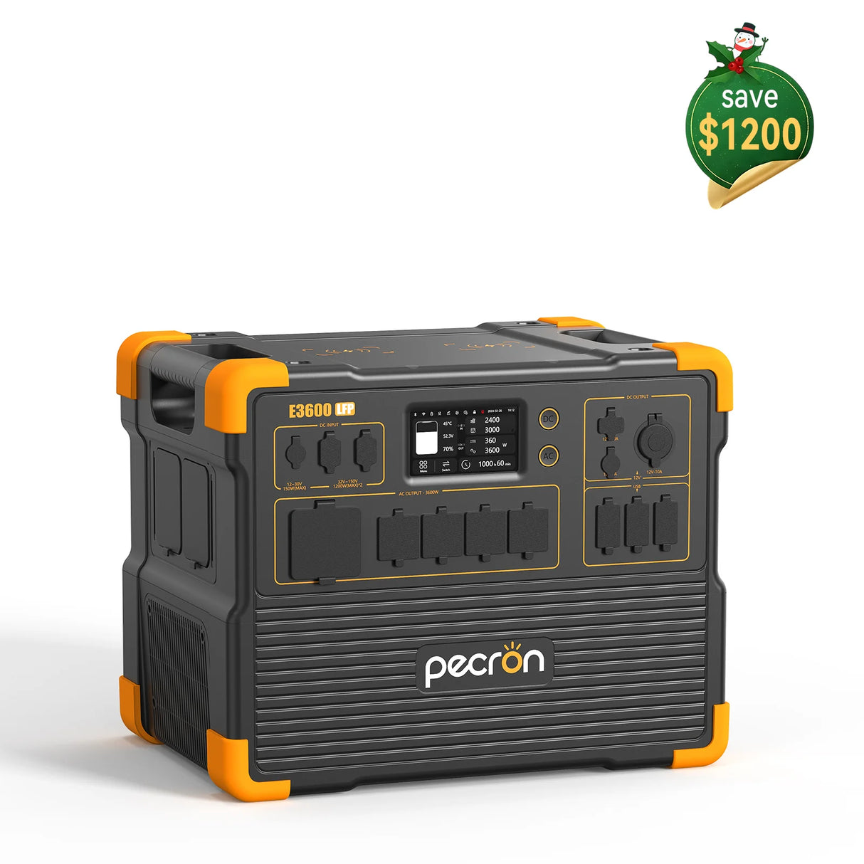 محطة طاقة محمولة PECRON E3600LFP بقدرة 3600 واط و3072 واط/ساعة