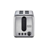 Black+Decker 1050W 2 Slice Stainless Steel Toaster