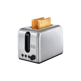 Black+Decker 1050W 2 Slice Stainless Steel Toaster