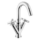 Extra single hole washbasin mixer with pop-up waste (Chrome)