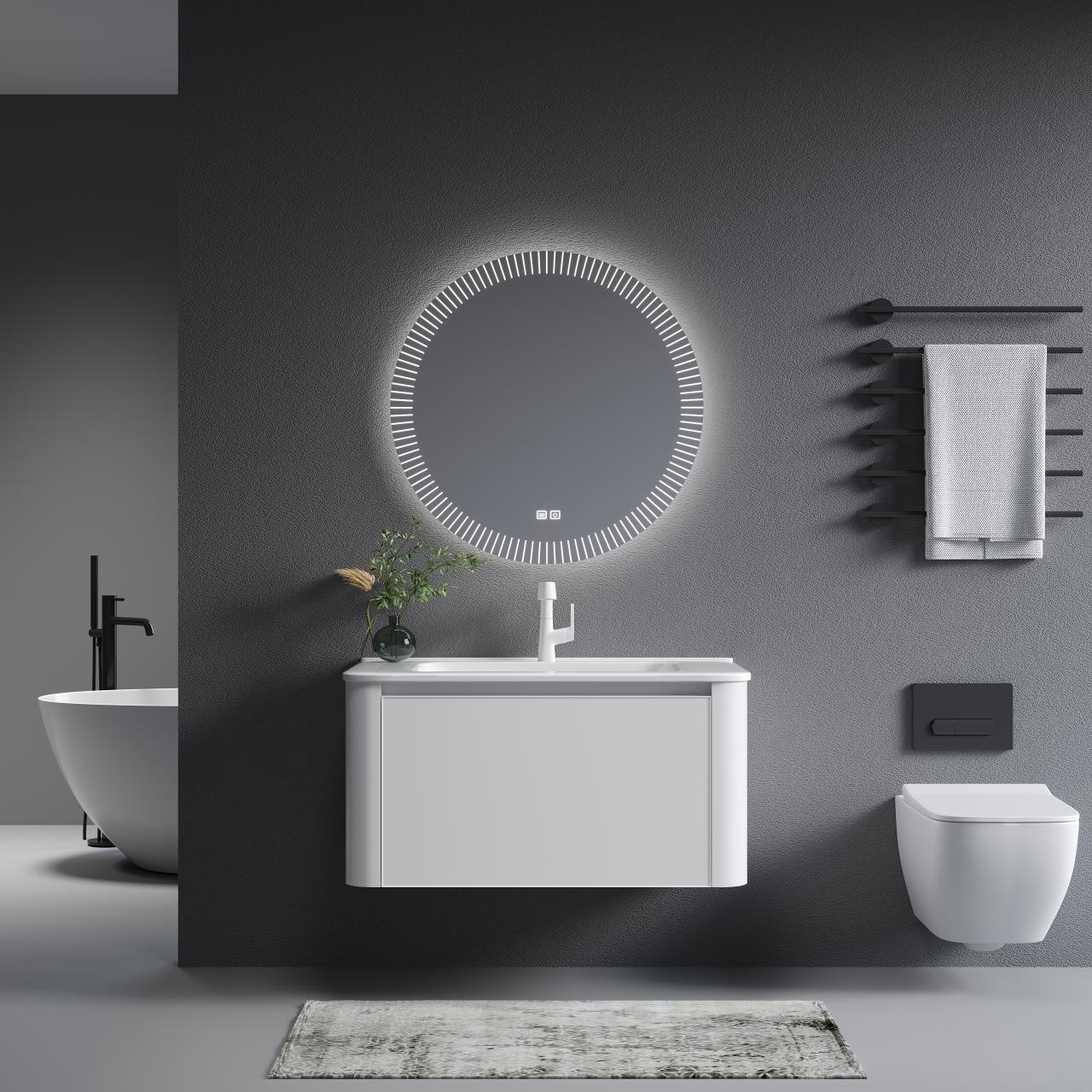 F-3251-80 Aluminum Vanity Set (800mm)