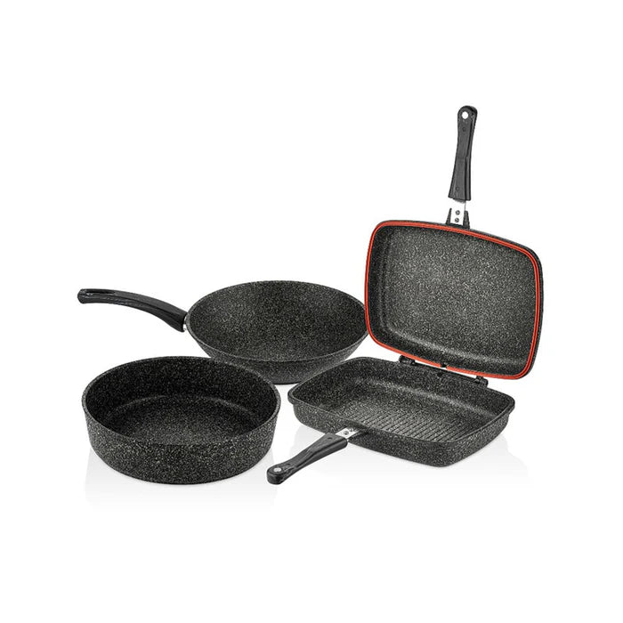 Falez Ocuisto Oracle Coldstone 4 Pieces Grill Pan Set
