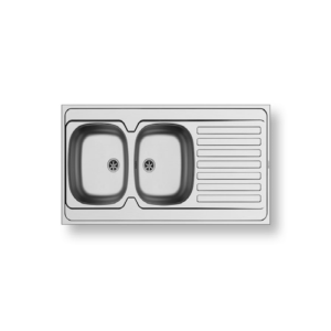 International 2B 1D Stainless Steel Sink