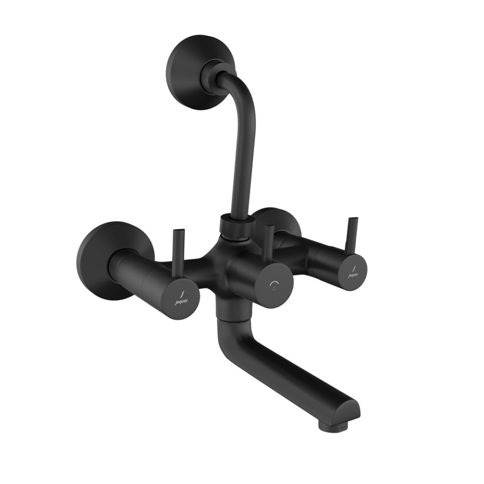 Wall Mixer with Provision for Overhead Shower - Black Matt