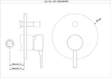 Single Lever Exposed Parts Kit of Diverter - Black Matt