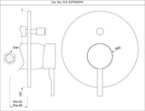 Single Lever Exposed Parts Kit of Hi-flow Diverter - Black Matt