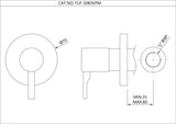 Exposed Part Kit of Concealed Stop Cock & Flush Cock - Black Matt