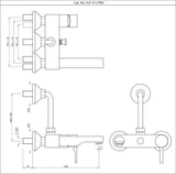 Single Lever Wall Mixer - Black Matt