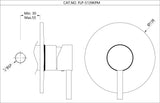 Exposed parts kit of single Lever shower mixer - Black Matt