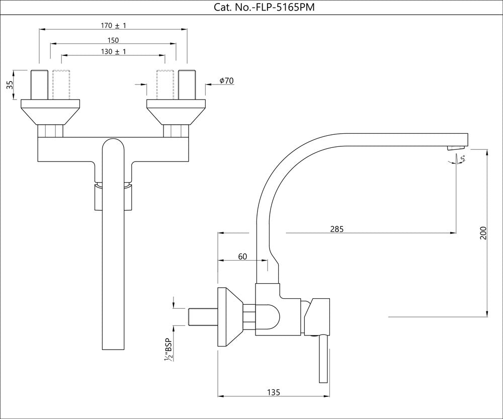 Single Lever Sink Mixer - Black Matt