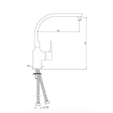 Side Single Lever Sink Mixer - Black Matt