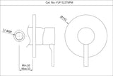 Single Lever Exposed Parts Kit of Deusch Mixer - Black Matt