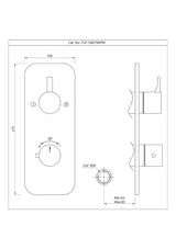 Aquamax Exposed Part Kit of Thermostatic Shower Mixer - Black Matt