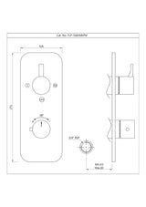 Aquamax Exposed Part Kit of Thermostatic Shower Mixer - Black Matt
