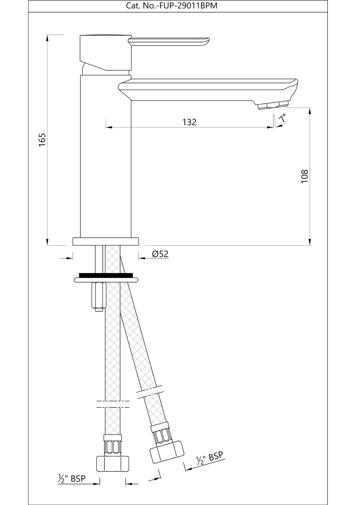 Single Lever Basin Mixer - Gold Bright PVD
