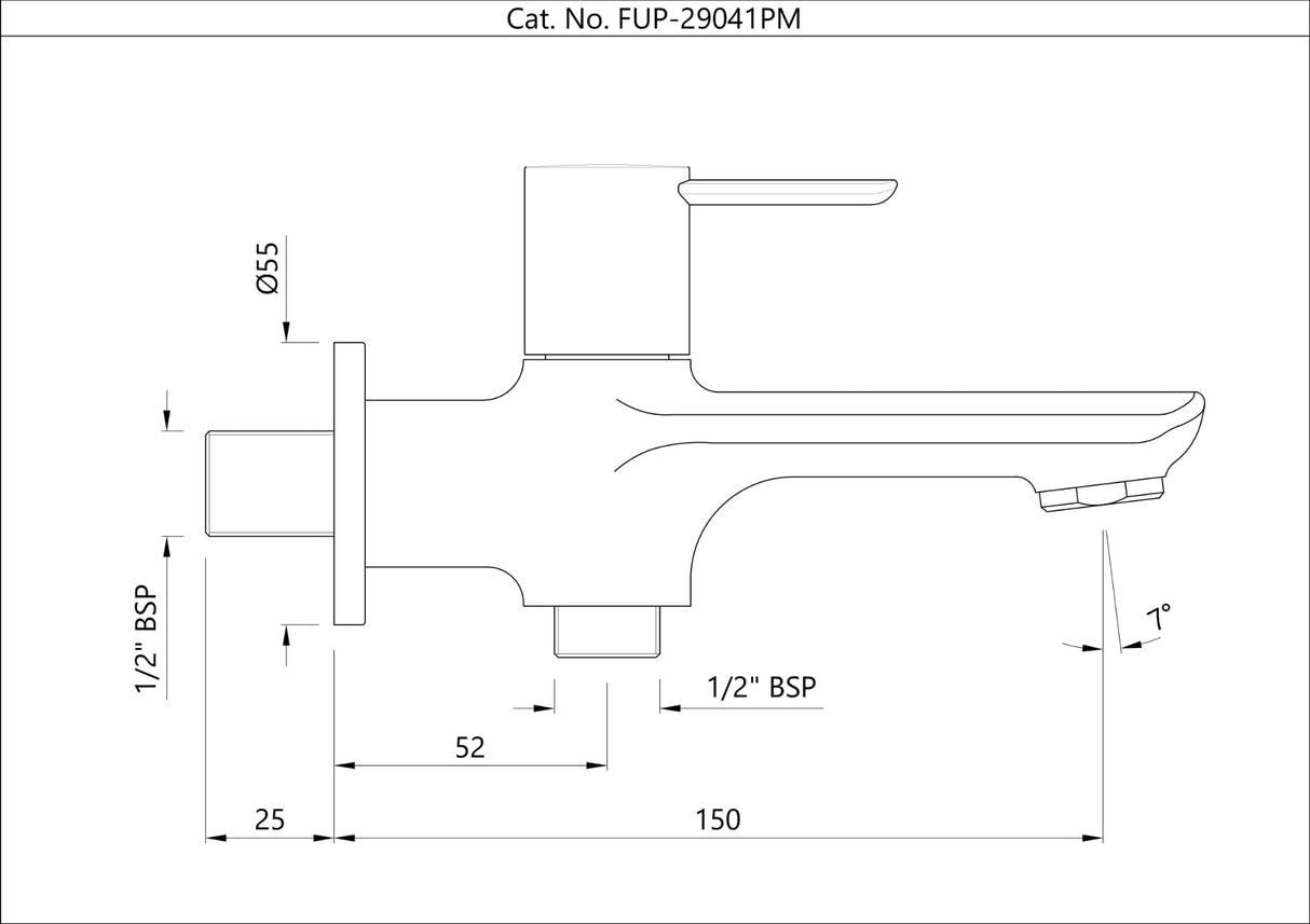 2 Way Bib Cock - Gold Bright PVD