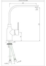 Side Single Lever Sink Mixer - Gold Bright PVD