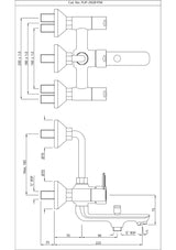 Wall Mixer 3-in-1 System - Gold Bright PVD