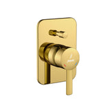 Single Lever Exposed Parts Kit of Hi-flow Diverter - Gold Bright PVD