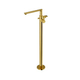 Exposed Parts of Floor Mounted Single Lever Bath Mixer - Gold Bright PVD