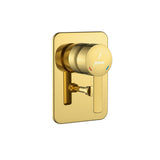 Single Lever 3-inlet Diverter Exposed parts kit - Gold Bright PVD