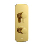 Aquamax Exposed Part Kit of Thermostatic Shower Mixer - Gold Bright PVD