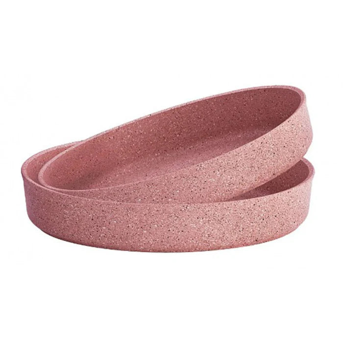 Falez Granite 2 Pieces Pink Tray Set