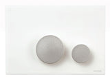 Flush Button Futura White &amp; Silver Flush Plate - Slovenia (634850)