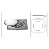 Ozone Floor Drain Chrome