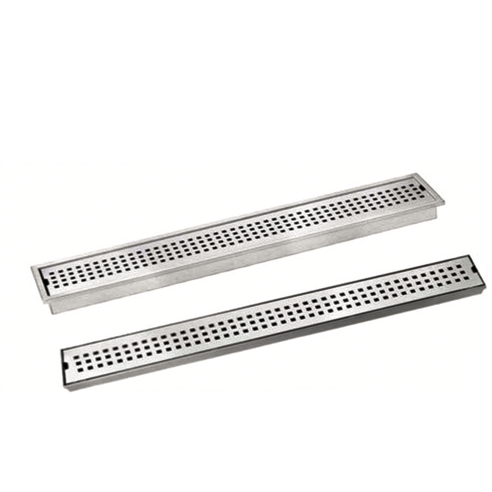 Rectangular Shape Floor Drain 75x60 - Quadro Chrome