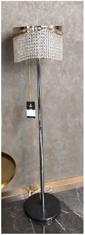 Floor Light-1881-D350*H1500-Stainless Steel+K9 Crystal-Gold-(LED Light Strip 42W*2)
