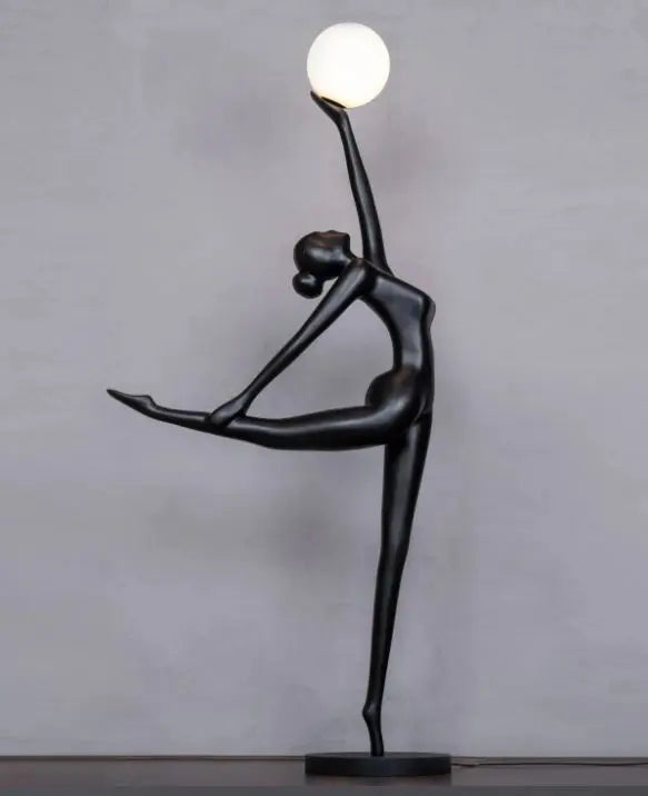 Floor lamp-YF062-S-640*H1600-Fiberglass-Black