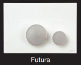 Flush Button Futura White &amp; Silver Flush Plate - Slovenia (634850)