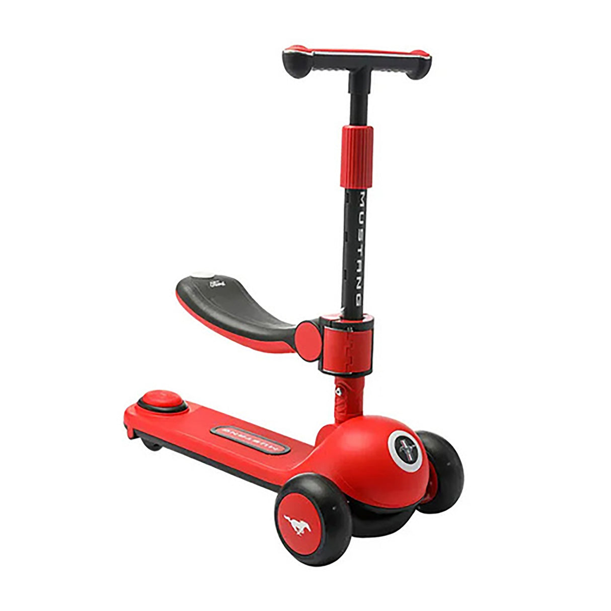 FORD MUSTANG Glider Scooter Red with Seat for Kids