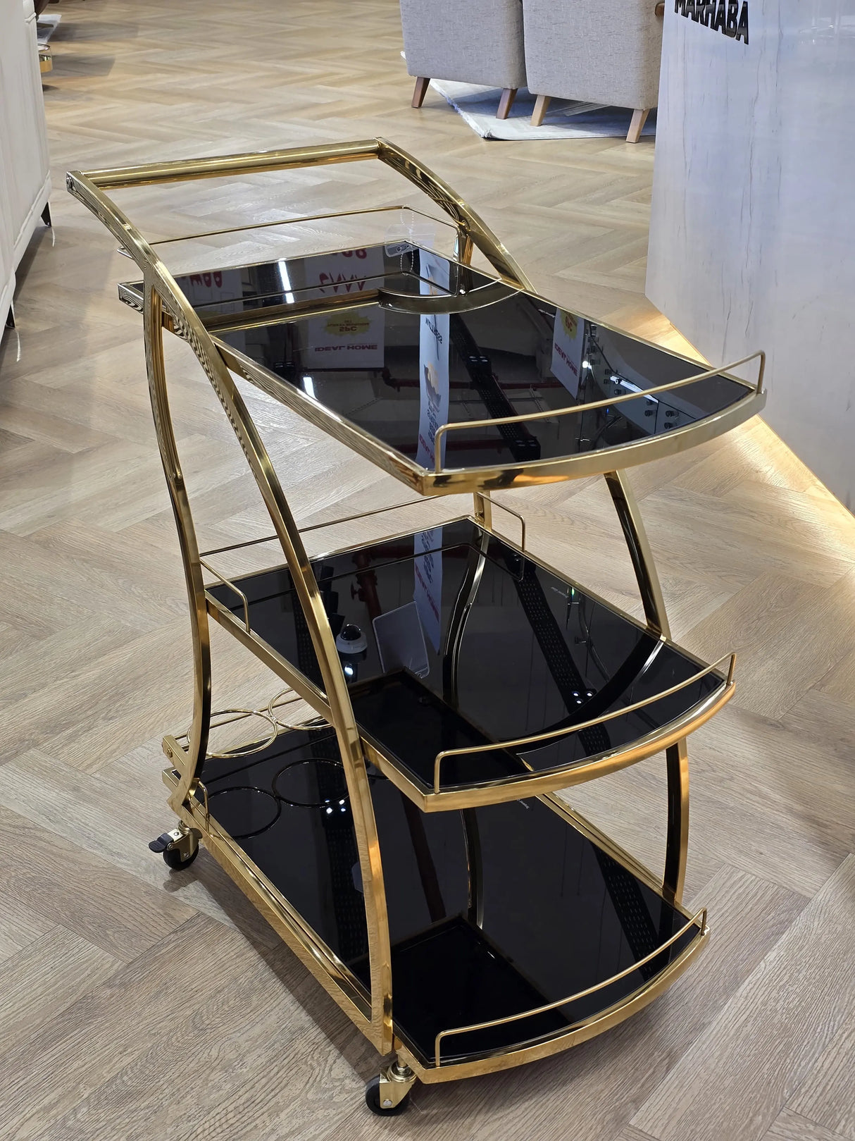 Glass Utility Trolley – DC1006