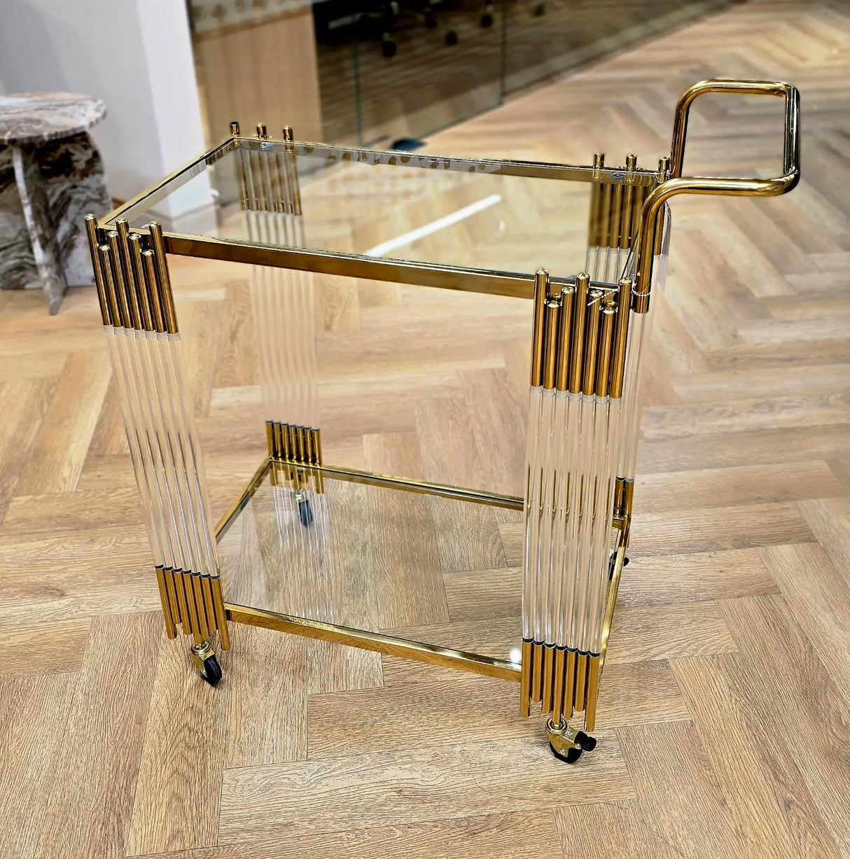 Glass Serving Cart – DC1016