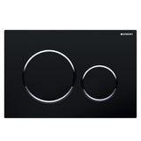 Geberit Sigma20 Actuator Plate For Dual Flush – Black & Bright Chrome-plated
