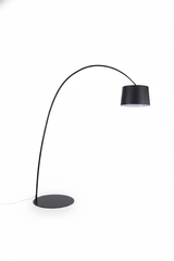 Floor lamp-733F-L1700 W600 minH1750 maxH2200-Black-Aluminum+Fabric