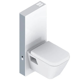 Toilet Back Glass Box White BuyonBudget