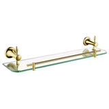 Bathroom Glass Shelf With Bracket - (gold)